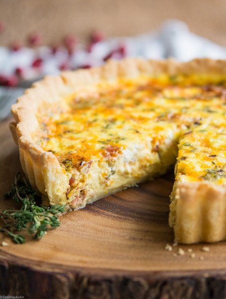 Pancetta, Shallot, Cheddar and Goat Cheese Quiche