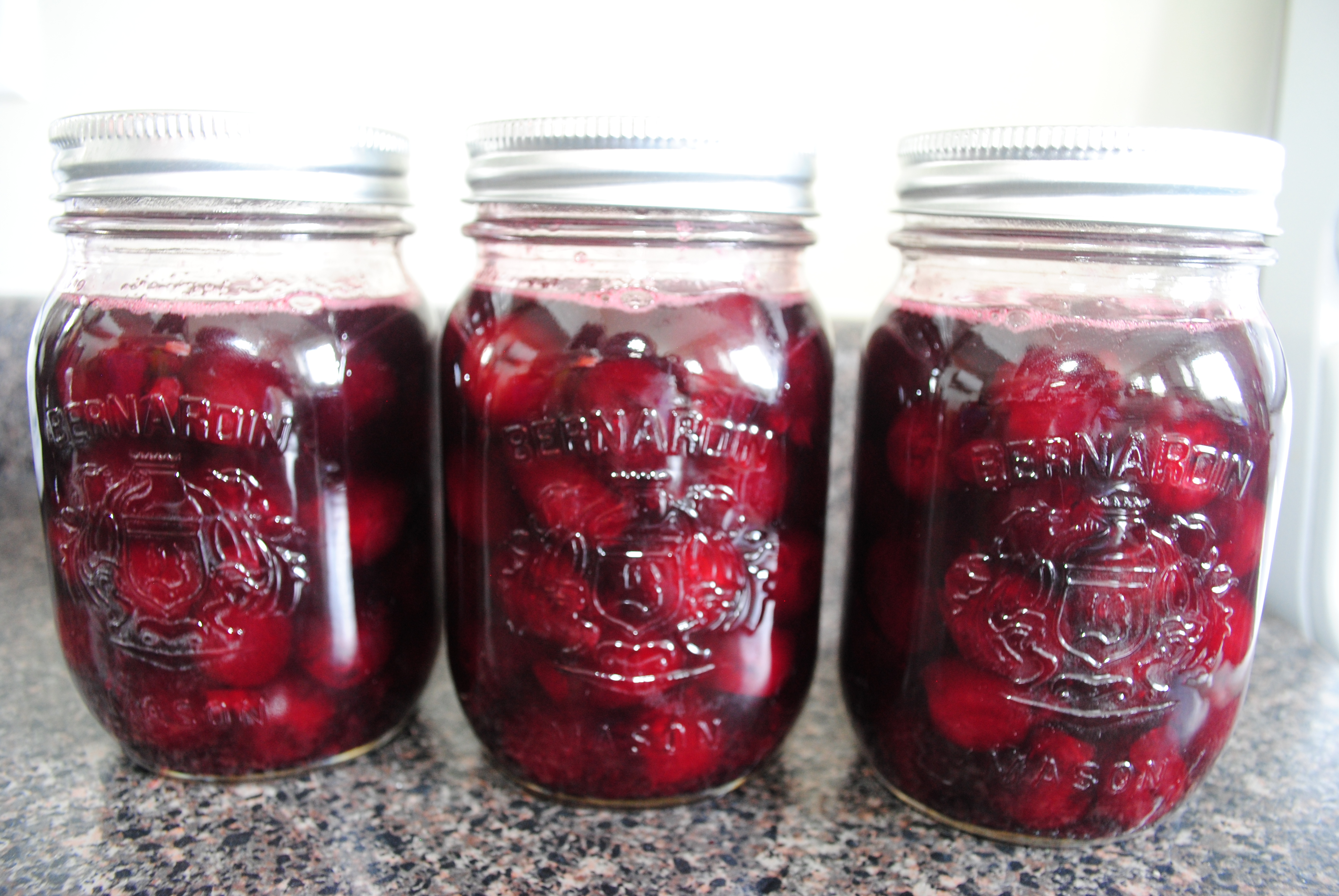 Preserved Cherries with Brandy Strawberries For Supper