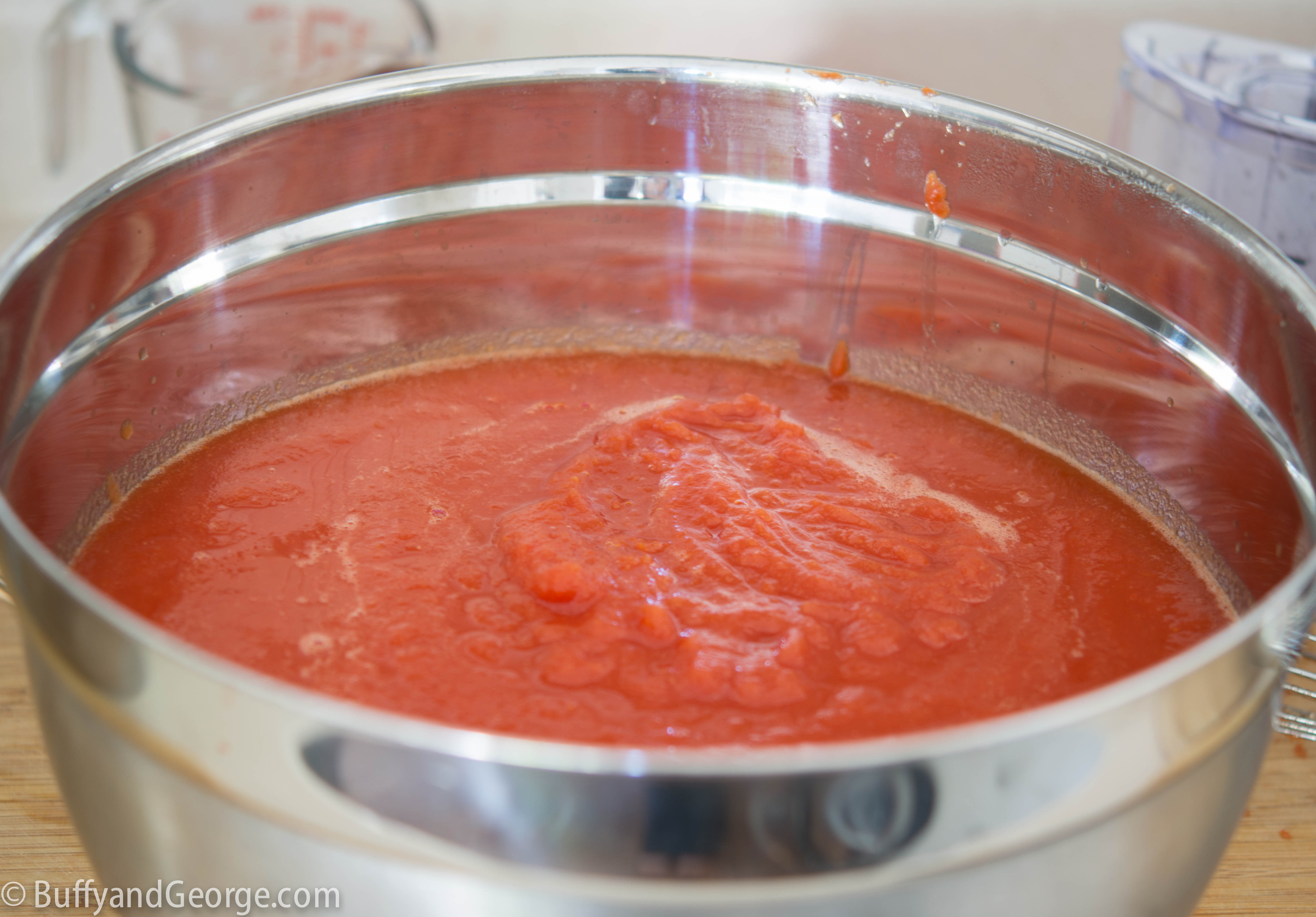 Step4Strainedtomatopuree Strawberries For Supper